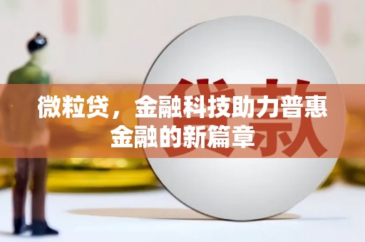 六合微粒贷，金融科技助力普惠金融的新篇章