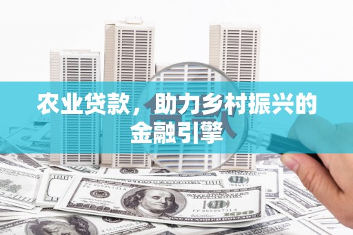 六合农业贷款，助力乡村振兴的金融引擎