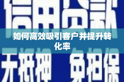 六合如何高效吸引客户并提升转化率
