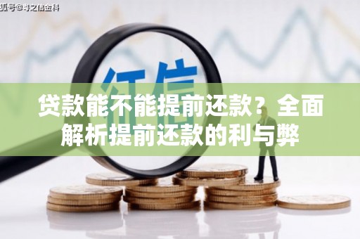 六合贷款能不能提前还款？全面解析提前还款的利与弊
