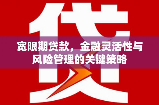 六合宽限期贷款，金融灵活性与风险管理的关键策略