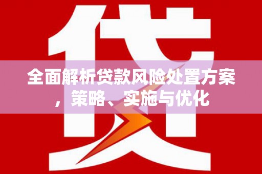 六合全面解析贷款风险处置方案，策略、实施与优化